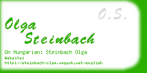 olga steinbach business card